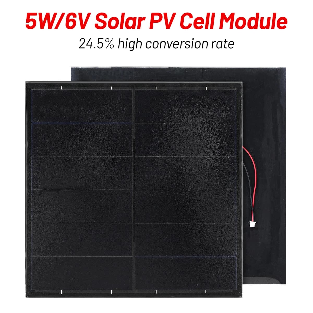Mini panneau solaire 5W 6V, Module de cellule, panneau photovoltaïque pour l'extérieur, bricolage, 175mm x 175mm, panneau de charge solaire pour