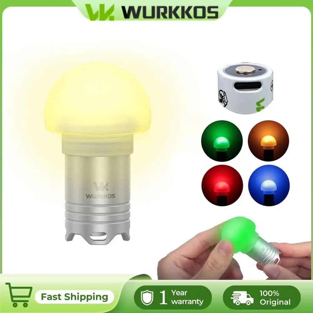 Wurkkos DL04 Mini Lampe de signalisation sous-marine 100m 3000K, Porte-clés EDC pour course nocturne en extérieur/promenade de chien, Nouveauté