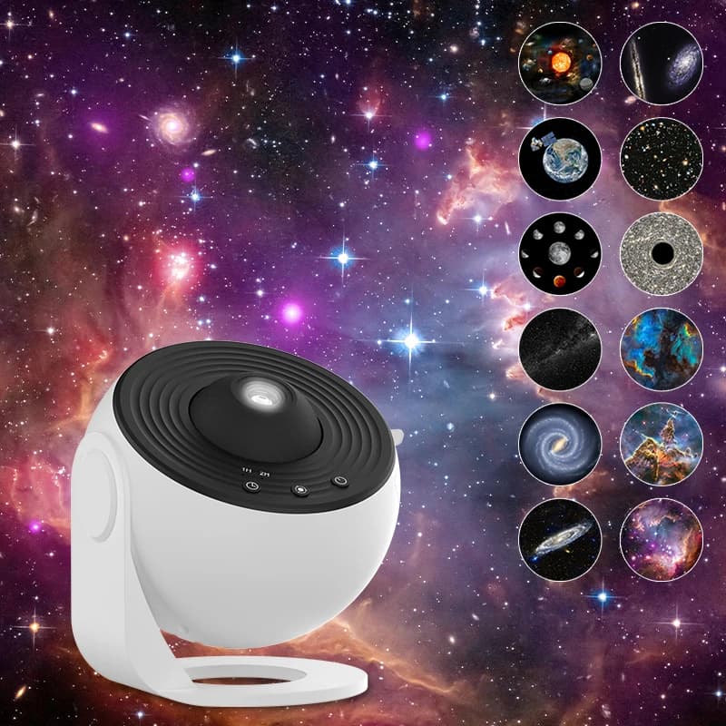 Projecteur de galaxie veilleuse Projecteur de ciel étoilé 360 °   Lampe planétarium rotative pour chambre d'enfants, cadeau de saint-valentin,