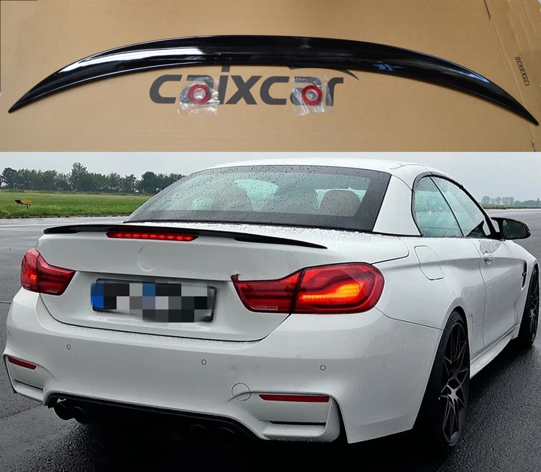 SPOILER Série 4 F33 Cabriolet 2014 à 2020 noir brillant