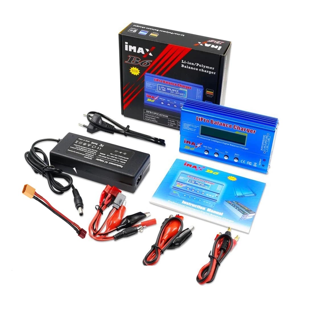 iMAX B6 80W 6A chargeur de batterie Lipo NiMh Li-ion ni-cd numérique RC Balance chargeur Lipro chargeur déchargeur + 15V 6A adaptateur