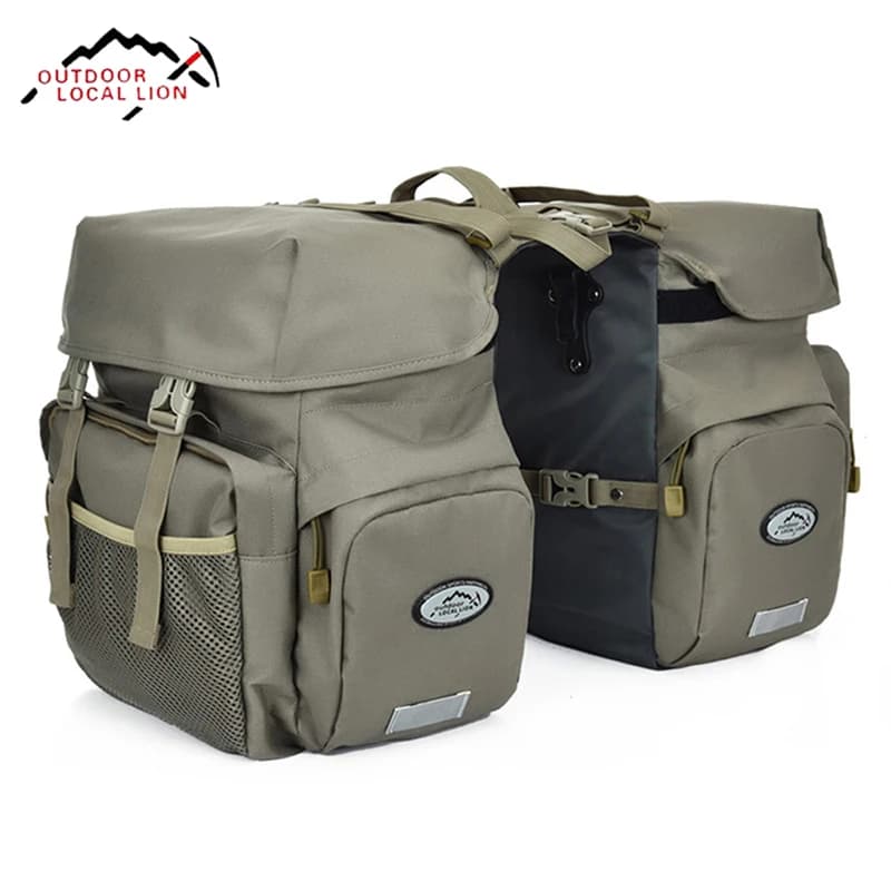 50L sac de vélo montagne route selle sacs de cyclisme vélo siège arrière sac Double face support siège arrière sacoche Pack vélo accessoires