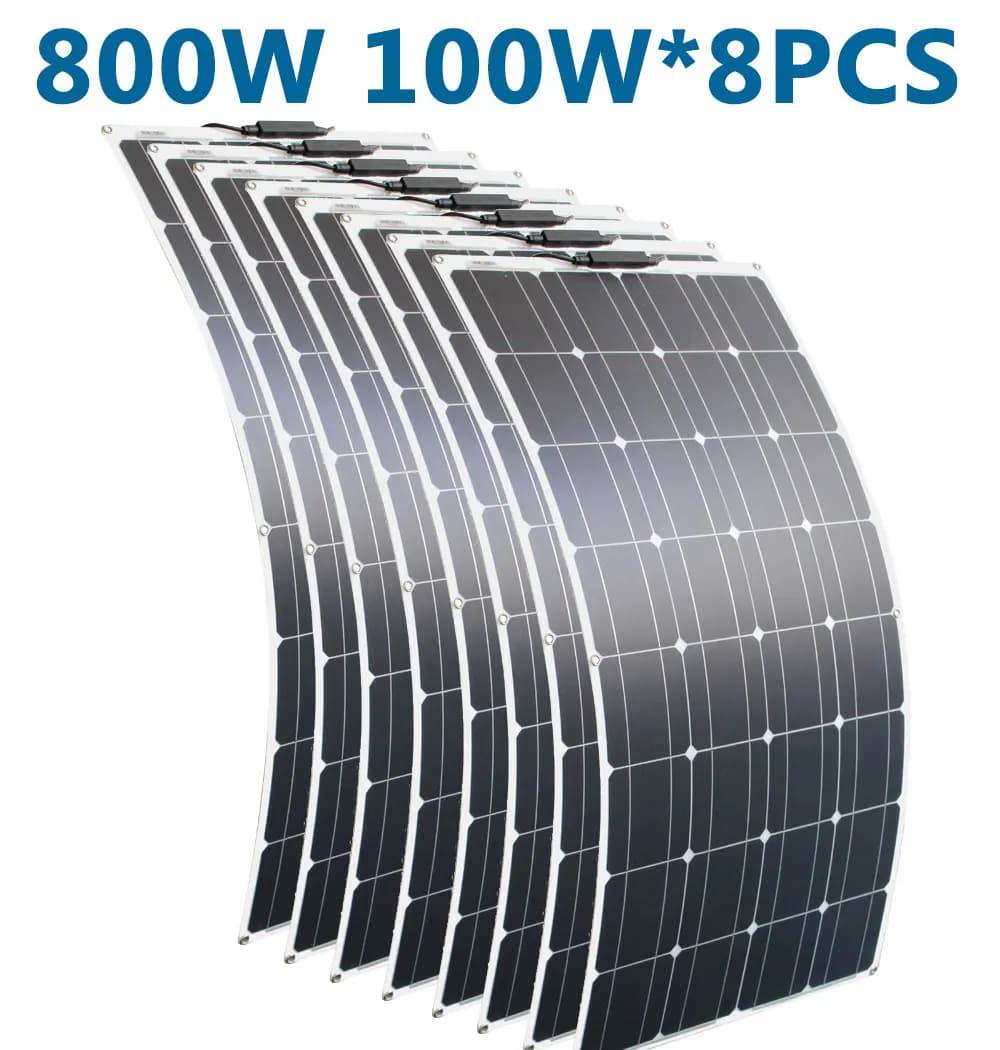 DGSUNLIGHT-Panneau Solaire Portable, Cellules à Plaque, Silicium Allin MonocBN, Flexible, 100W, 200W, 12V, 18V, 800W