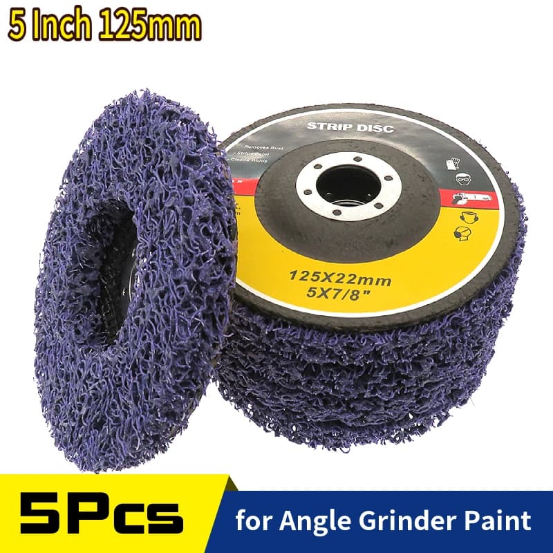 Disques pour enlever la peinture sur roue à bande, outil de nettoyage de la rouille pour la préparation de la Surface de soudure, 125mm, 5 pièces