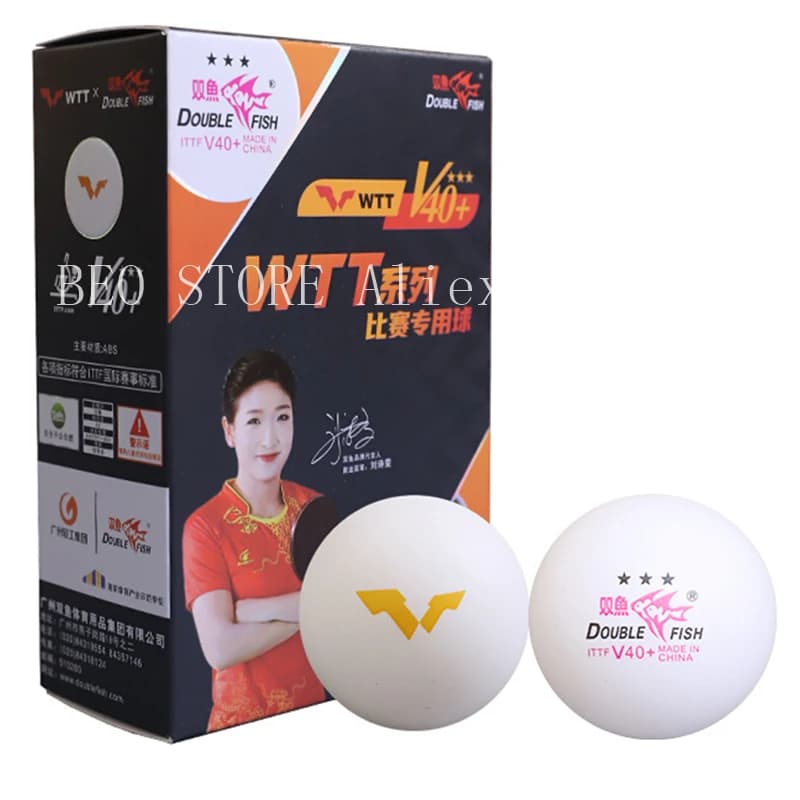 Balle de Tennis de Table Double Fish WTT 3 étoiles (ballon officiel WTT), balles de Ping-Pong originales Double Fish 3 étoiles, nouveauté 2022