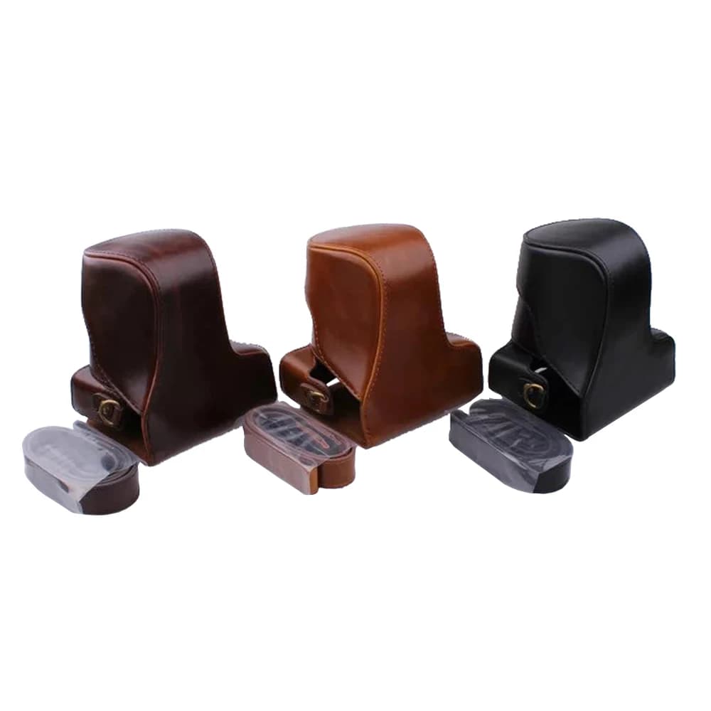 Housse en cuir PU pour appareil photo, étui pour Canon EOS M10 M100 15-45mm 55-200mm 5 couleurs d'objectif