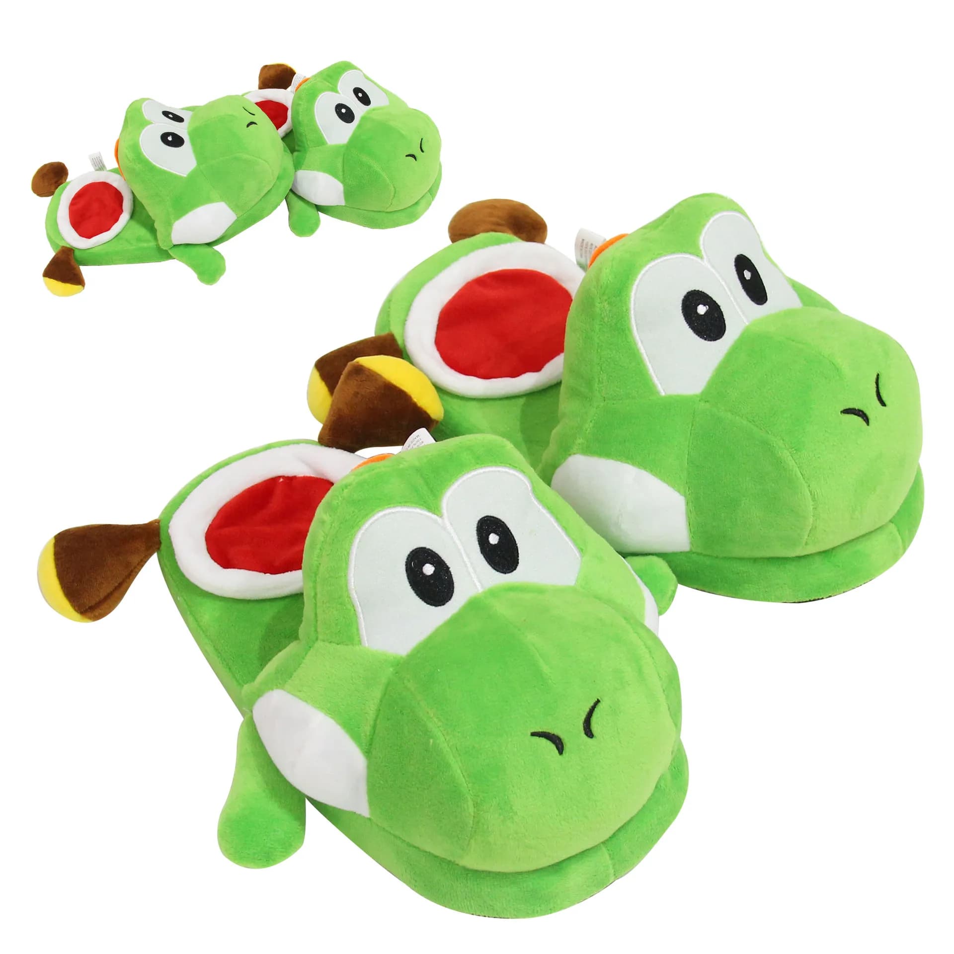 Chaussons en peluche Super M Bros Yoshi pour adultes, chaussures d'intérieur chaudes, jouet en peluche, hiver