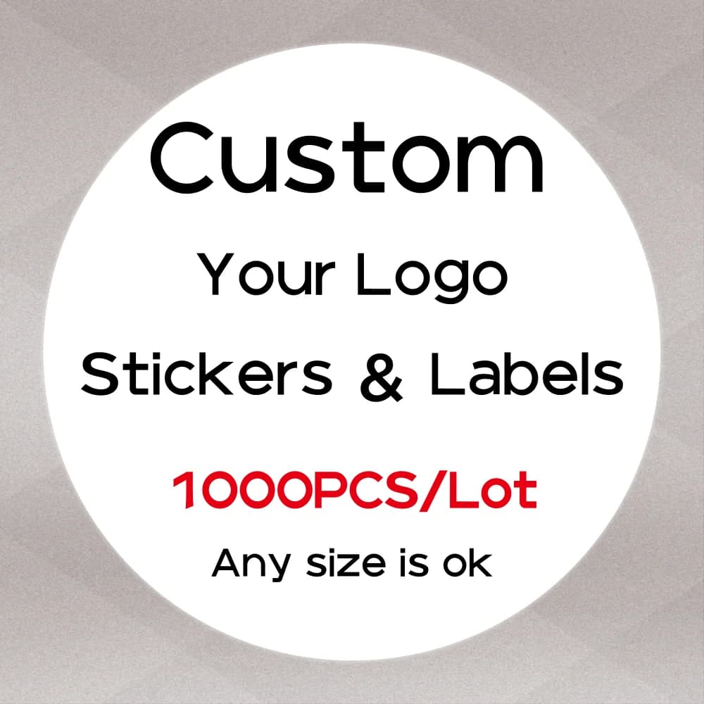 1000 pièces autocollants personnalisés personnaliser Logo étiquette autocollant autocollants personnalisés étiquettes d'emballage concevoir votre