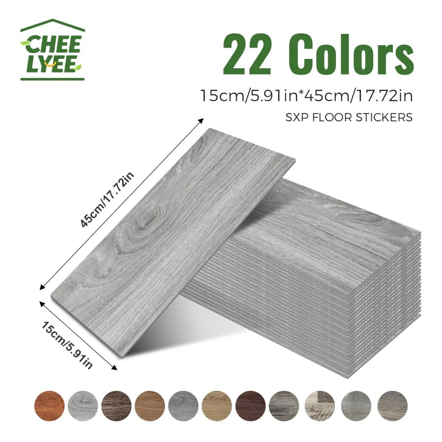 32 pièces de 15X45Cm Sxp bandes de grain de bois, autocollants de sol auto-adhésifs, bricolage librement, pelables et collants, autocollants muraux