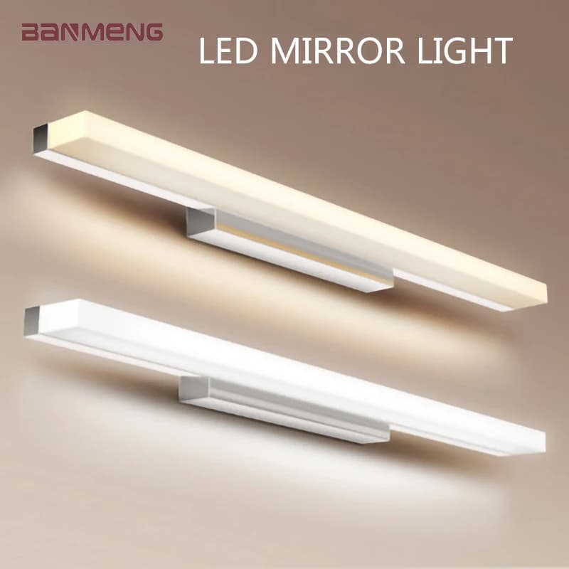 Moderne simplicité mode mur LED lampe miroir résistant à l'humidité Anti-buée luminaire intérieur salle de bain chambre acrylique appliques