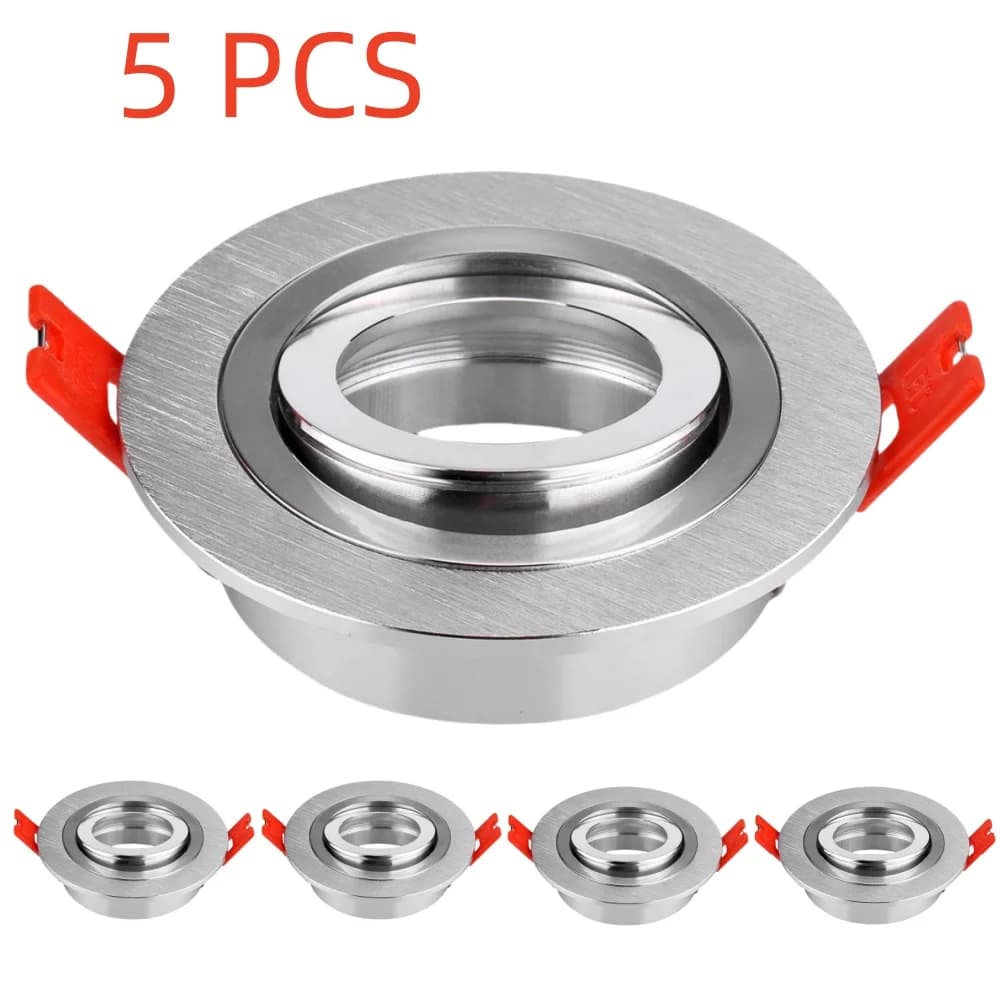 5/10 pièces GU10 MR16 rond encastré plafonniers cadre LED Downlight Angle réglable rotatif intérieur luminaire