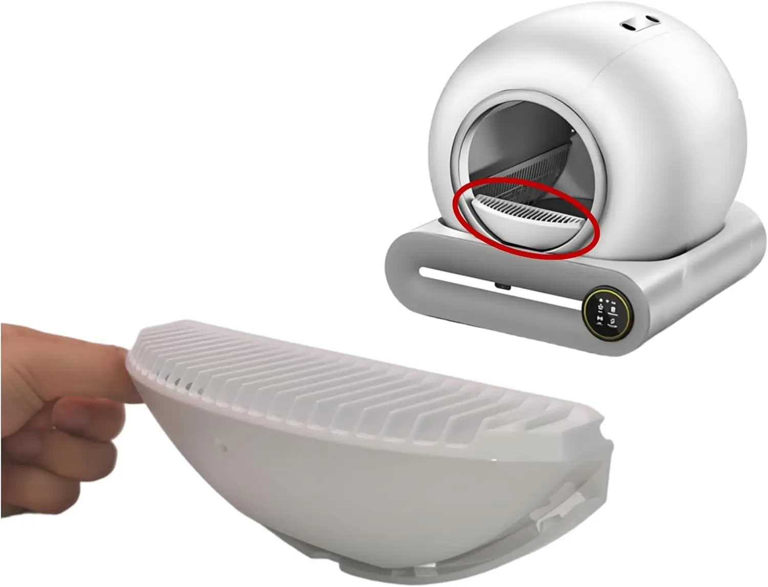 Accessoires automatiques de bac à litière pour chat, entrée précipitée, seuil accru pour toilettes autonettoyantes pour modèle : bac de