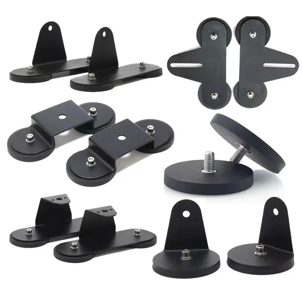 Support magnétique puissant D66mm D88mm, 2 pièces, pour barre lumineuse LED de toit de voiture, support de barre lumineuse de travail pour SUV ATV