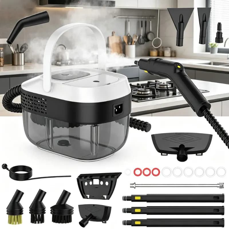Nettoyeur vapeur 2500W avec écran numérique, nettoyeur vapeur portable à main, machine de nettoyage à vapeur haute température sous pression avec