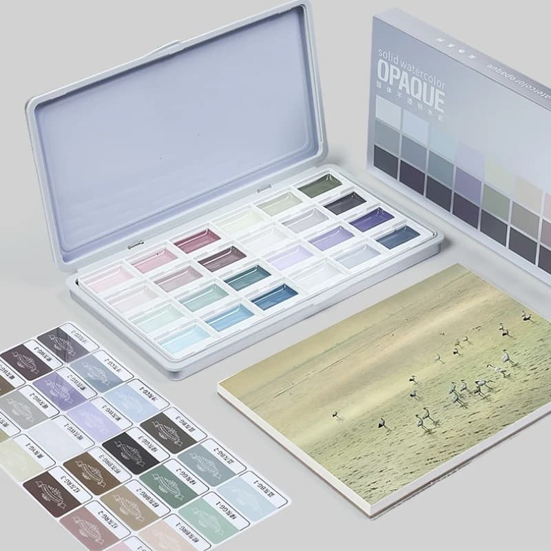 Peintures à l'eau semi-sèches opaques 24 couleurs, idéales pour la peinture DIY, le graffiti, la coloration, peintures à l'eau portables pour