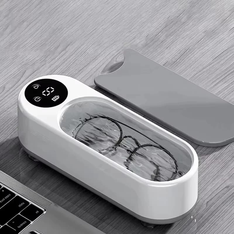 Nettoyeur de lunettes haute fréquence - 1 pièce, machine de nettoyage sans fil multi-usages pour lunettes et accessoires