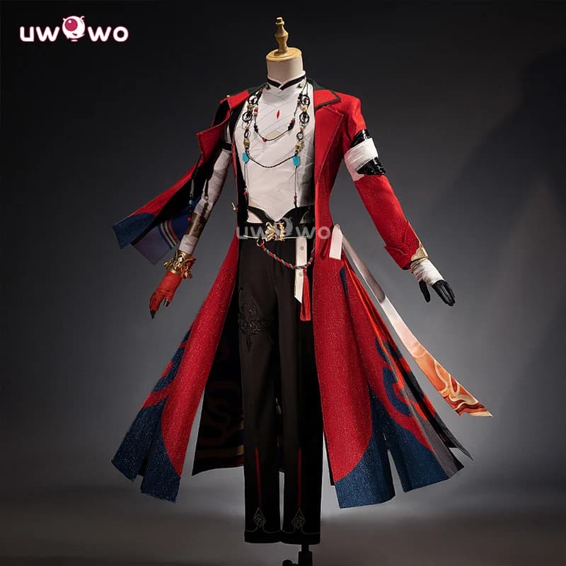 UWOWO Mortenax Blade Cosplay Collab Series : Costume de cosplay pour homme Mortenax Blade SP du jeu Honkai Star Rail, Tailles S-XL, Costume