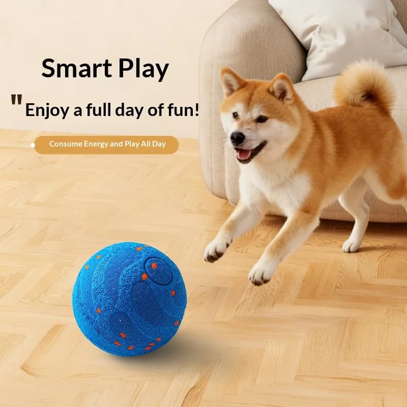 Jouet interactif intelligent pour chien - Balle en E-TPU indestructible pour les mâcheurs agressifs - Mouvement automatique - Balle rechargeable