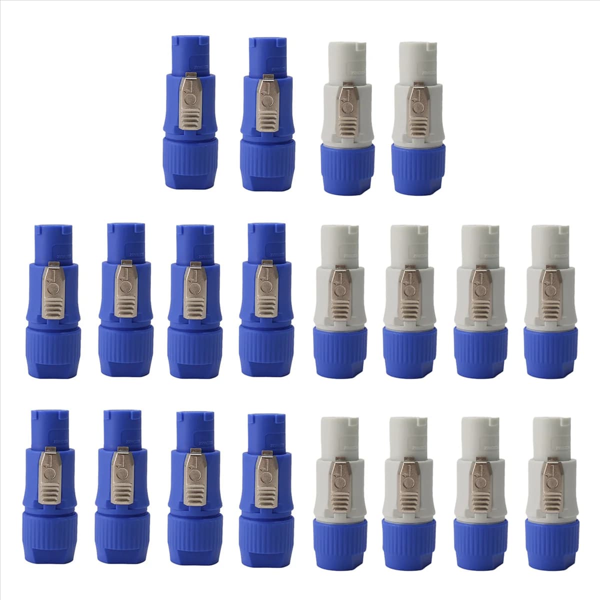 ABQR 20 pièces NAC3FCA NAC3FCB prise de haut-parleur connecteur Powercon mâle à 3 broches 20A 250V connecteur de prise d'alimentation ca bleu et