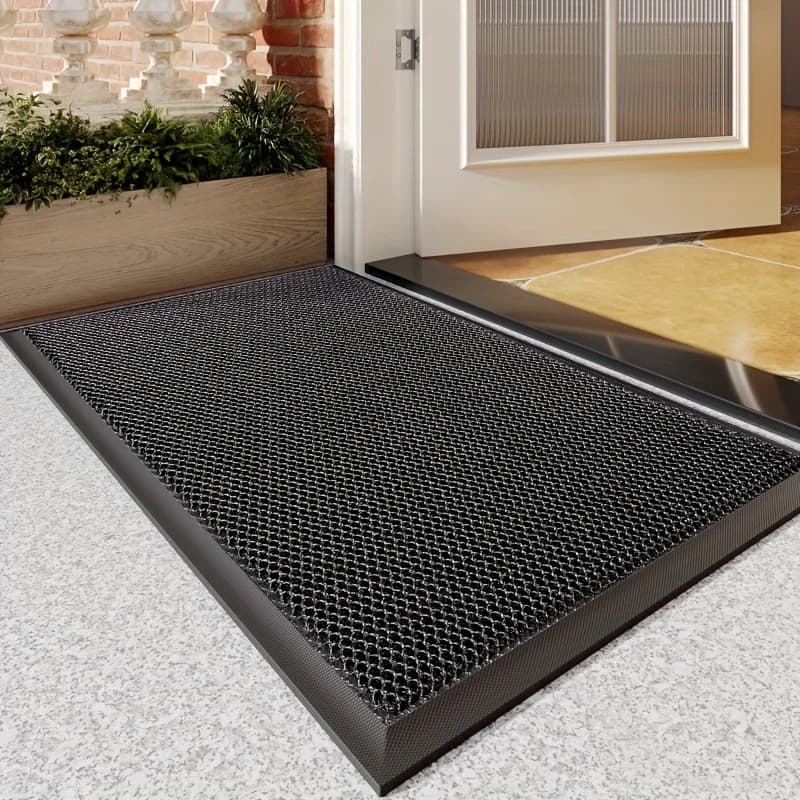 Paillasson en caoutchouc PVC, antidérapant, résistant à l'eau, en maille élastique, tapis de bienvenue pour une utilisation intérieure et