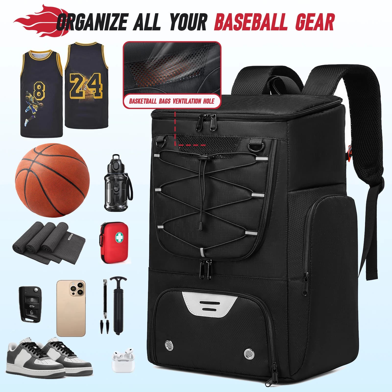 Sac à dos de Football pour hommes, sac à dos de basket-ball, sacs de rangement de Football en plein air, sac à dos de sport d'entraînement avec