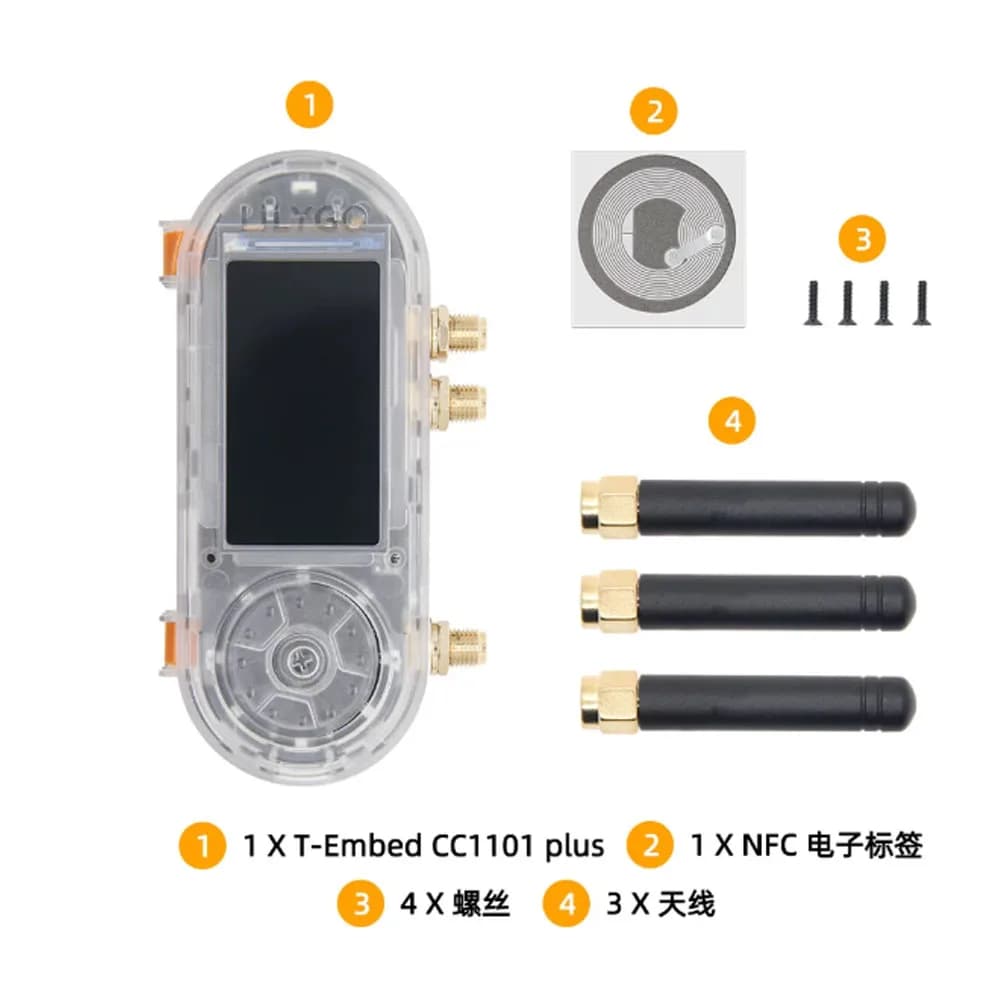 Carte de développement LILYGO T-Embed-CC1101 ESP32-S3 (Standard/PLUS) avec écran LCD de 1,9 pouce, PN532 et CC1101