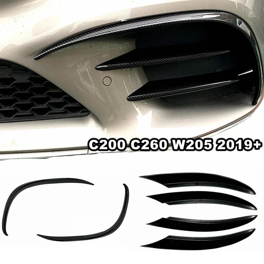 Nouveau couteau à Air avant, Modification de garniture de calandre de phare antibrouillard pour Mercedes Benz classe C C200 C260 W205 2019 2020 2021
