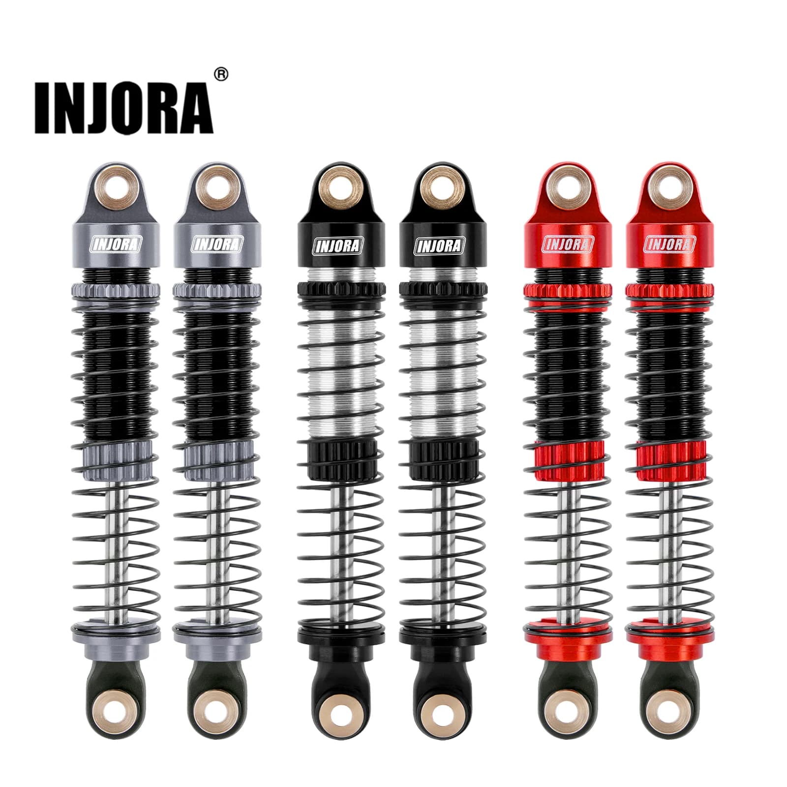 INJORA – amortisseur d'huile à filetage Long de 59MM, pour mise à niveau 1/18 RC chenille TRX4M (4M-42)