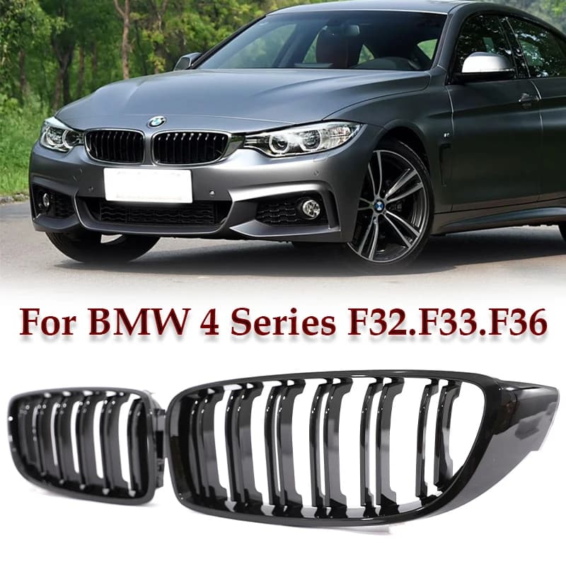 Pare-chocs avant rein brillant noir carbone Chrome gril M couleur calandre pour BMW série 4 Gran F32 F33 F36 F80 F82 2013-2020