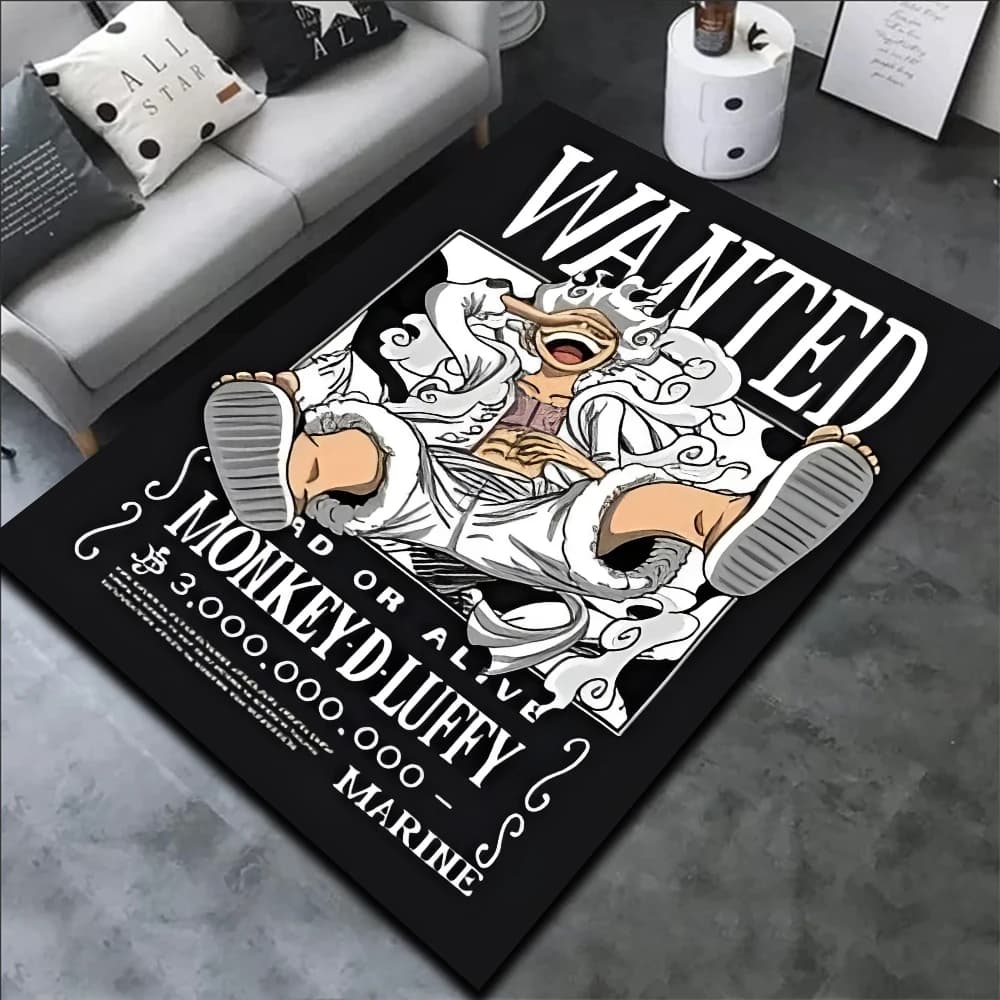 Tapis Anime Style populaire Luffy Gear 5 One Nika forme pièce Ace personnaliser tapis de dessin animé tapis fait à la main tapis pour la