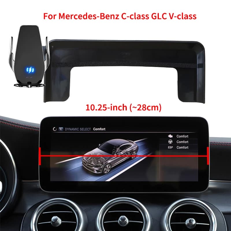 Support de téléphone de voiture pour mercedes-benz C GLC classe V w204 w205 x253 w447 7/10.25 pouces, écran multimédia, support de téléphone