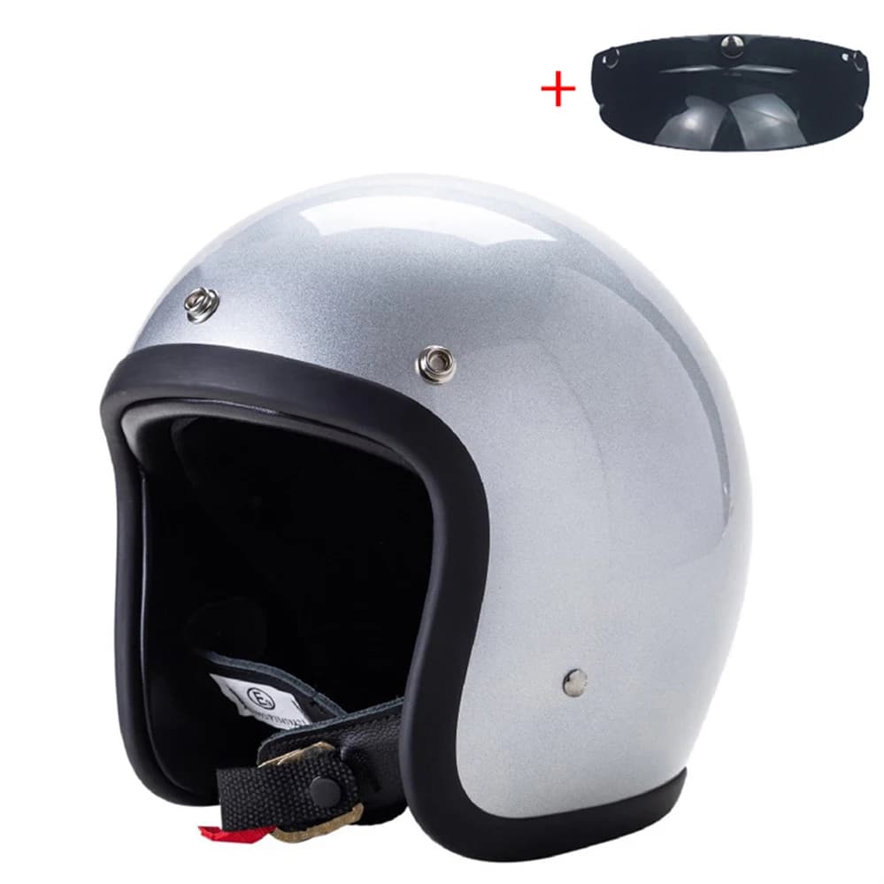 Casque de Moto à visage ouvert de Style japonais et coréen, Vintage 500TX rétro Scooter équitation 3/4 Jet Casco Moto Capacete BLD