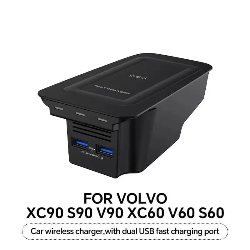 Chargeur de téléphone sans fil pour voiture, support de chargement pour Volvo XC90 S90 V90 XC60 S60 V60 C60 2018 – 2021, accessoires