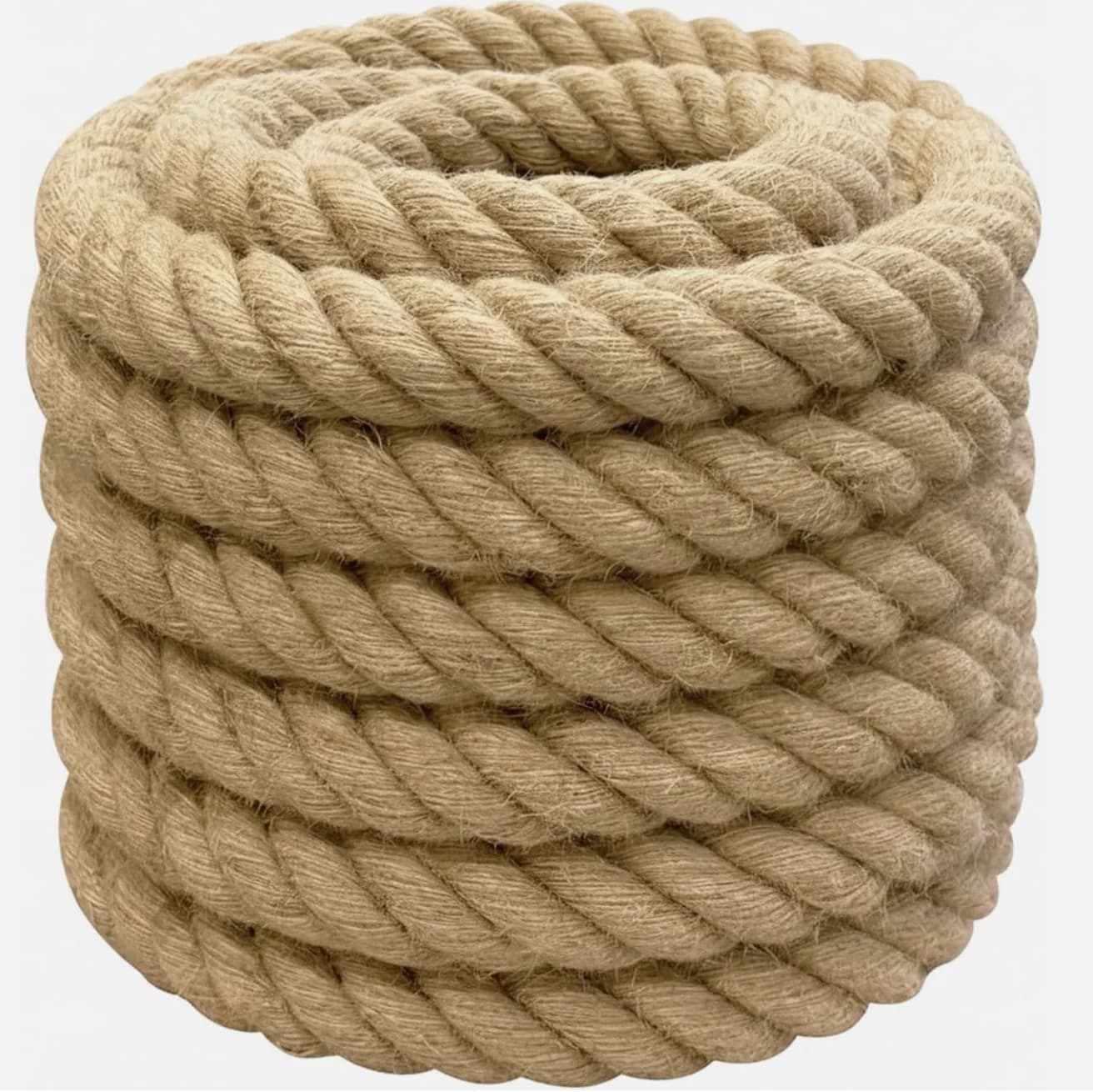 Corde en jute naturelle épaisse 40 mm x 1/2/3/4/5/10 mètres pour terrasses, balançoires, décoration nautique