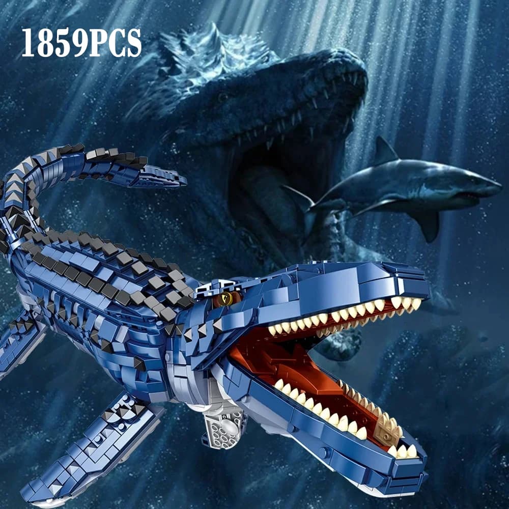 Décennie s de construction du monde des dinosaures, Indominus Rex, Mosasaurus Vorannosaurus, cadeaux de bricolage pour enfants