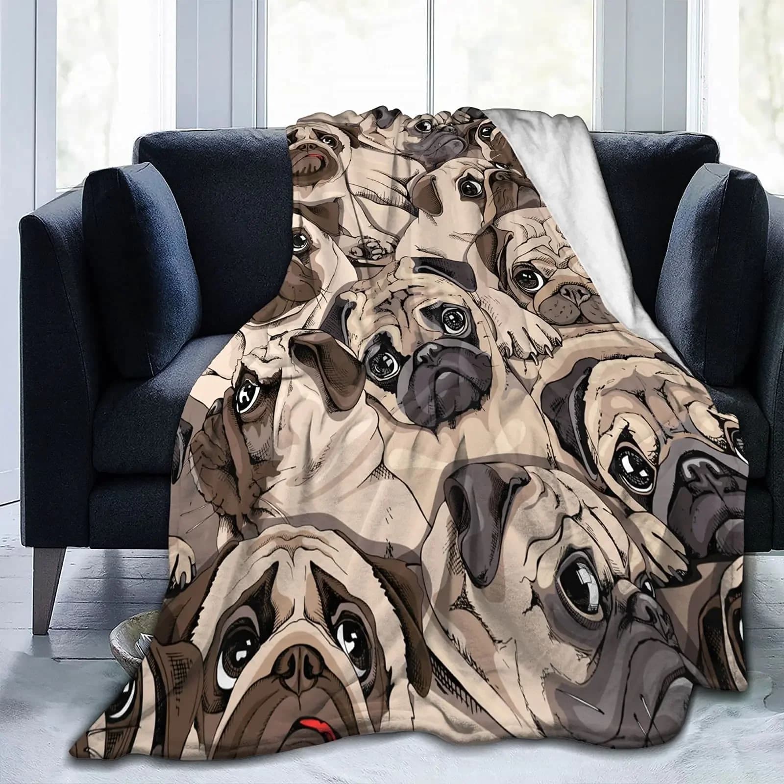 PDPDog-Couverture en peluche douce et confortable pour animaux, literie mignonne, jeté de glouton, canapé, lit, canapé, camping, cadeau