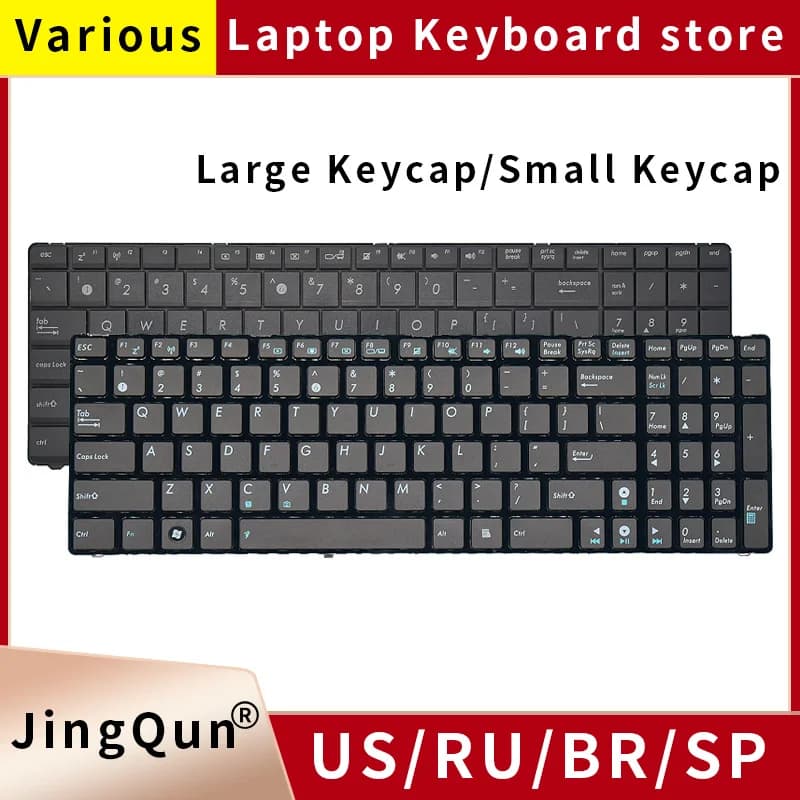 Clavier américain pour ASUS, K52, K52F, K53, K54, K72, K73, A52, A53, A73, U50, N50, N51, N52, N53S, N61, N70, N70S, N73, G51, G53, G73, X53