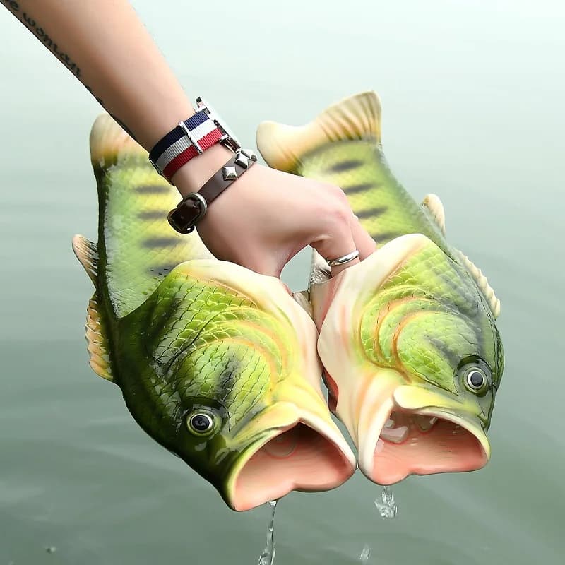 Pantoufles de plage amusantes unisexes pour hommes, diapositives d'été de styliste, pantoufles de poisson licorne pour garçons, tongs d'extérieur