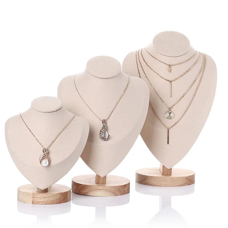 Présentoir de colliers en velours, organisateur de pendentifs, présentoir de bijoux, buste de Mannequin, présentoir de fenêtre de pendentif de