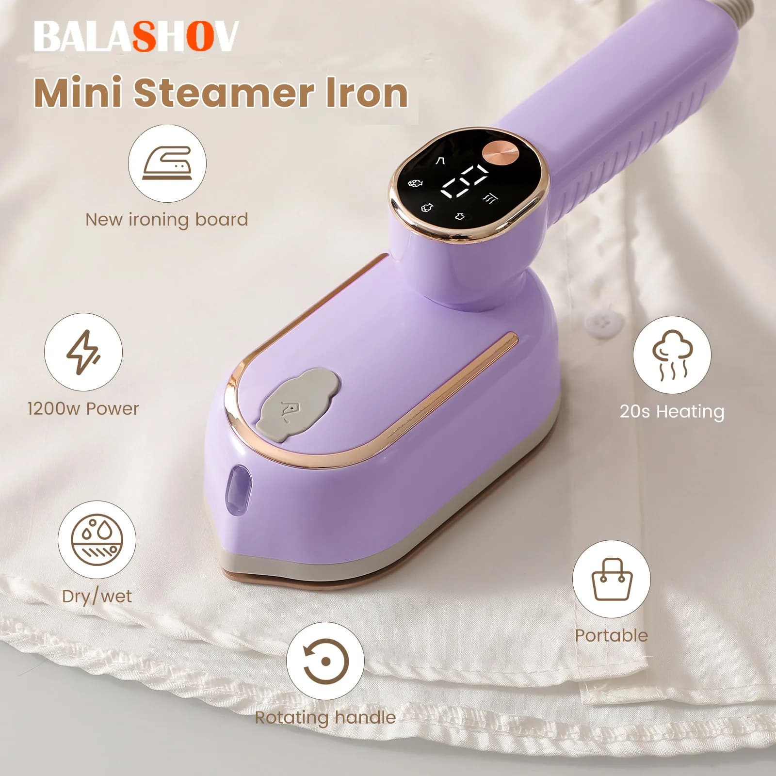 Petite Machine à repasser à main, fer à repasser domestique à vapeur Portable suspendu, fer à vapeur