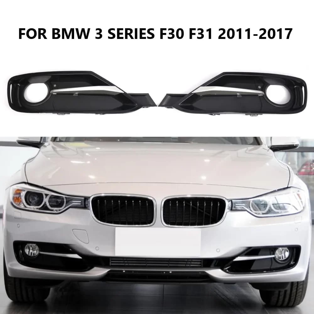 Grille de pare-chocs avant droite pour BMW, couvercle de phare antibrouillard, garniture chromée, série 3 F30, F31, 11-17, 51117300737, 51117300738