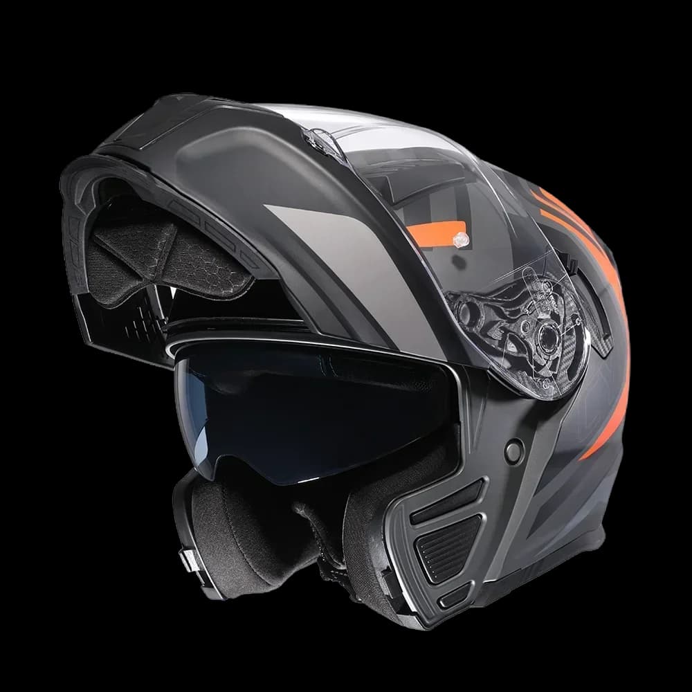 Casque de moto modulaire avec double visière, casques de moto rabattables pour hommes, homologués DOT, casque intégral pliable pour femmes