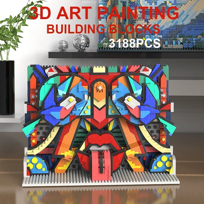 Ensemble de blocs de construction 3D Van Gogh, Puzzle Pop Art DIY pour adultes et enfants, décoration de bureau à domicile, cadeau de noël créatif