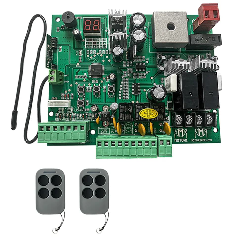 Ouvre-porte automatique à Double porte 24V, panneau de commande récepteur, système de contrôle d'accès de porte automatique, télécommande
