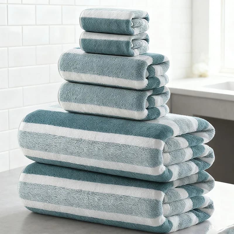 Ensemble de serviettes de bain douces, 2/4/6 pièces, serviettes de bain absorbantes et à séchage rapide, parfaites pour les salles de bain