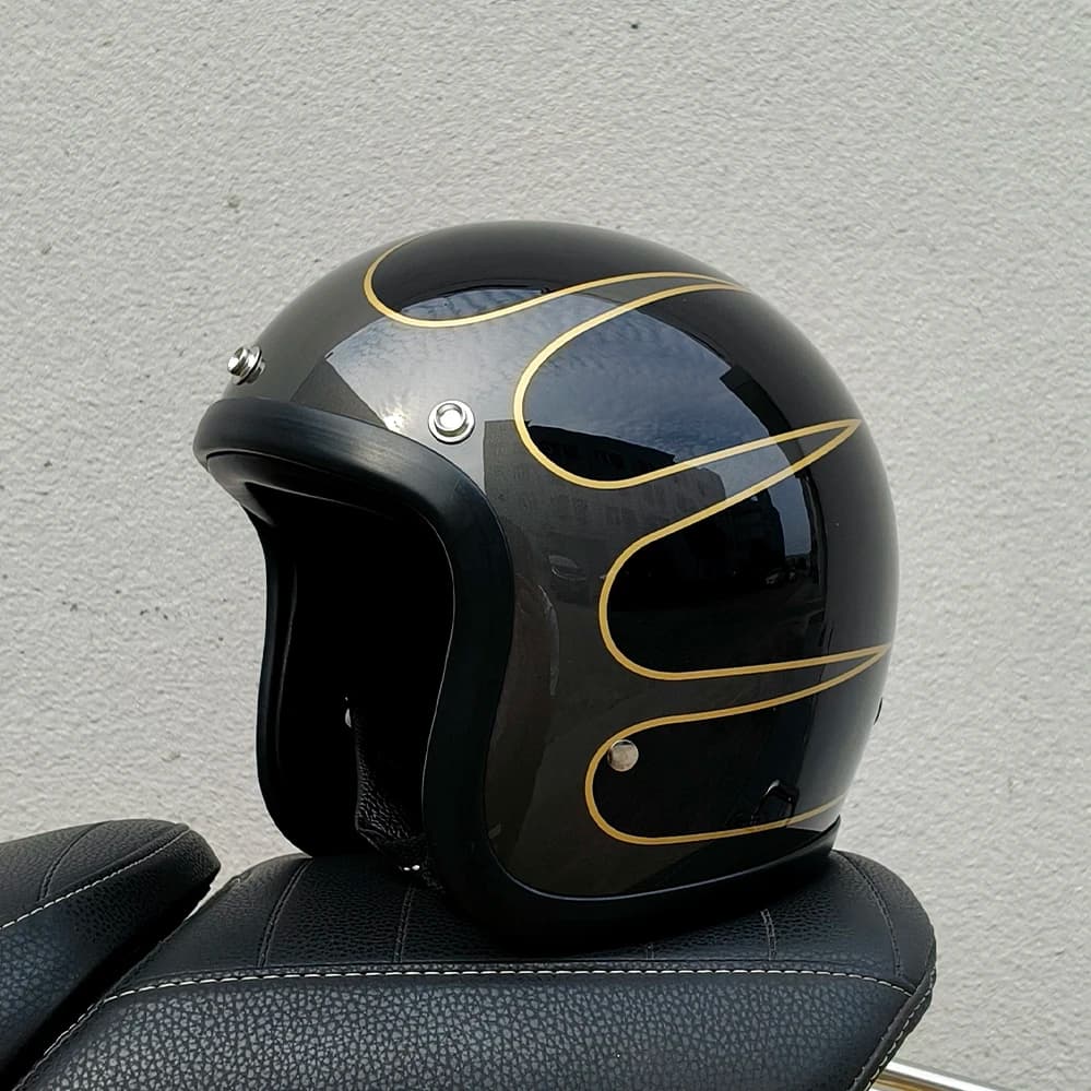 Casque de moto à profil bas TT & COCASCOS, visage ouvert, rétro, petite forme, 500TX, style japonais et coréen