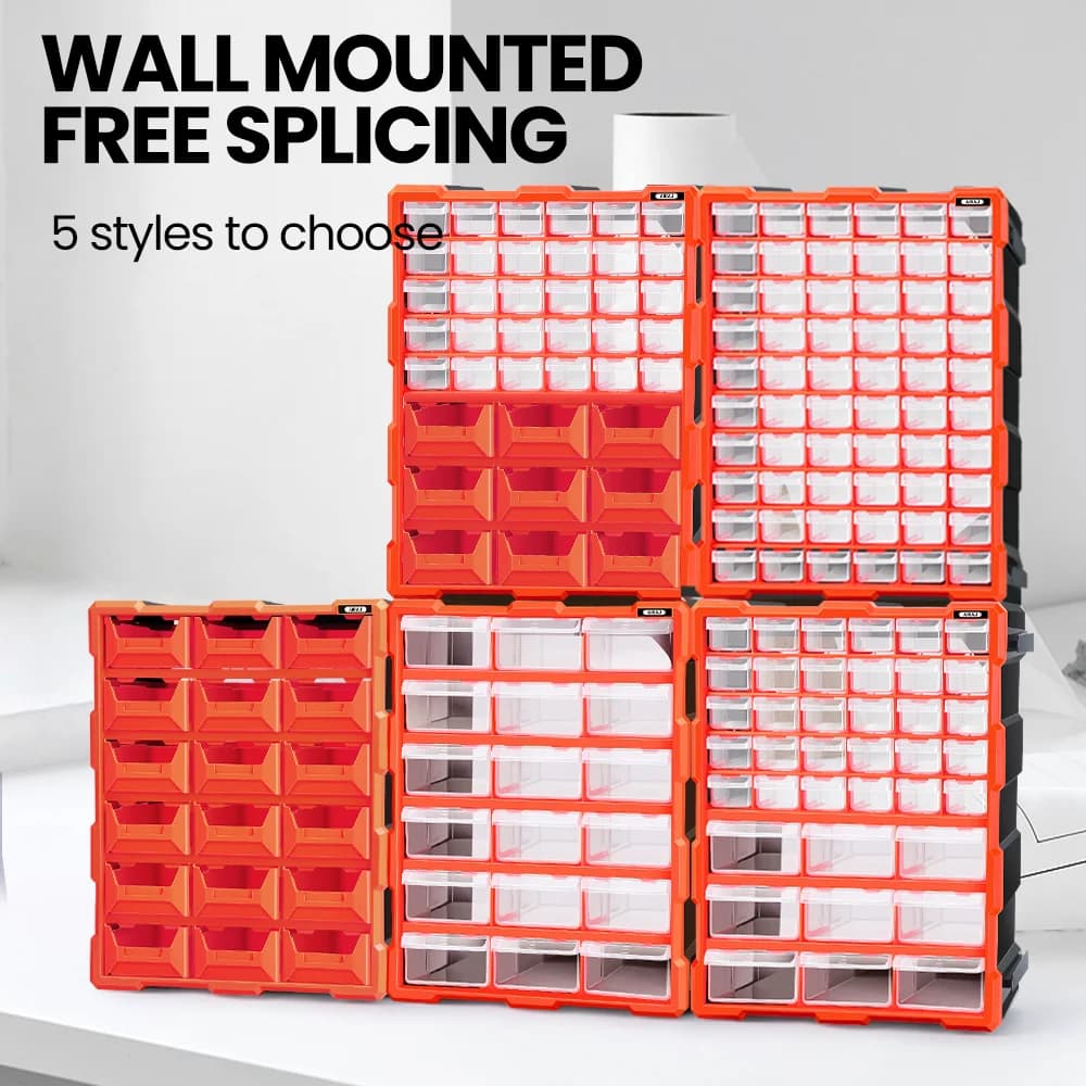 AIRAJ 18/39/60 tiroir boîte de pièces multifonctionnelle boîte de rangement en plastique Transparent-épissure 15 pouces stockage à domicile