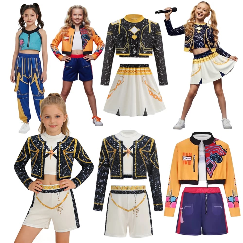 Costumes de scène pour filles 2026 : Tenues de mode printemps-été pour chanteuses pop, uniformes de performance, déguisements pour enfants,