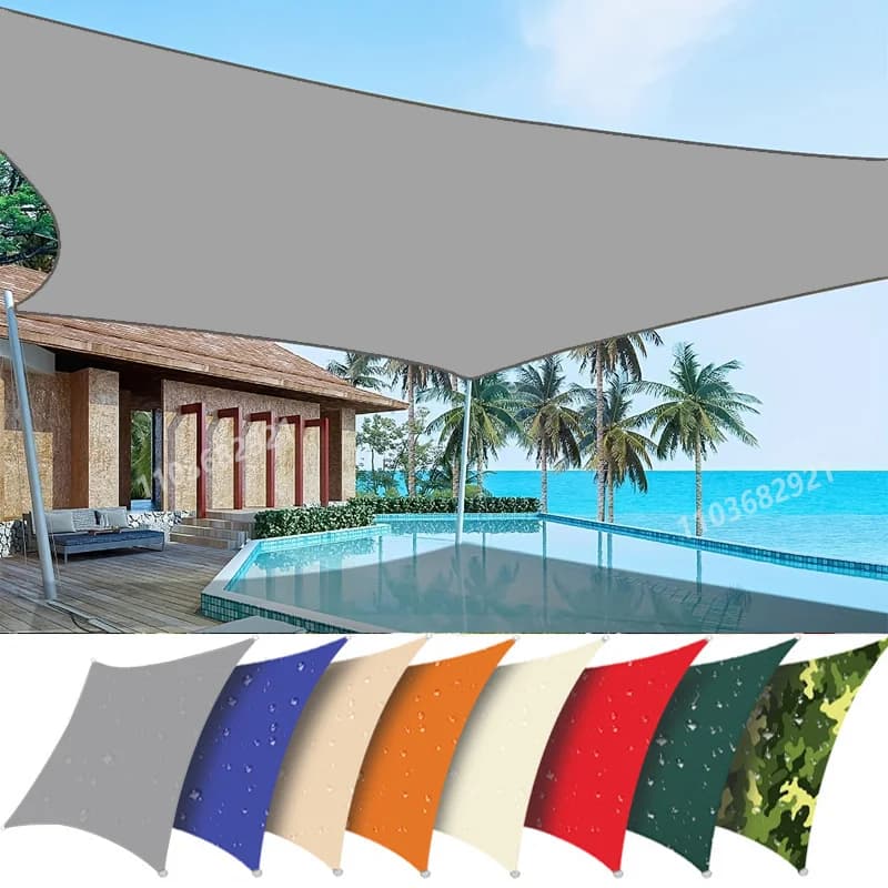 Auvents extérieurs imperméable pare-soleil voile jardin Canopi pour terrasse voiture toile auvent Rectangle piscine abri solaire parasol voile