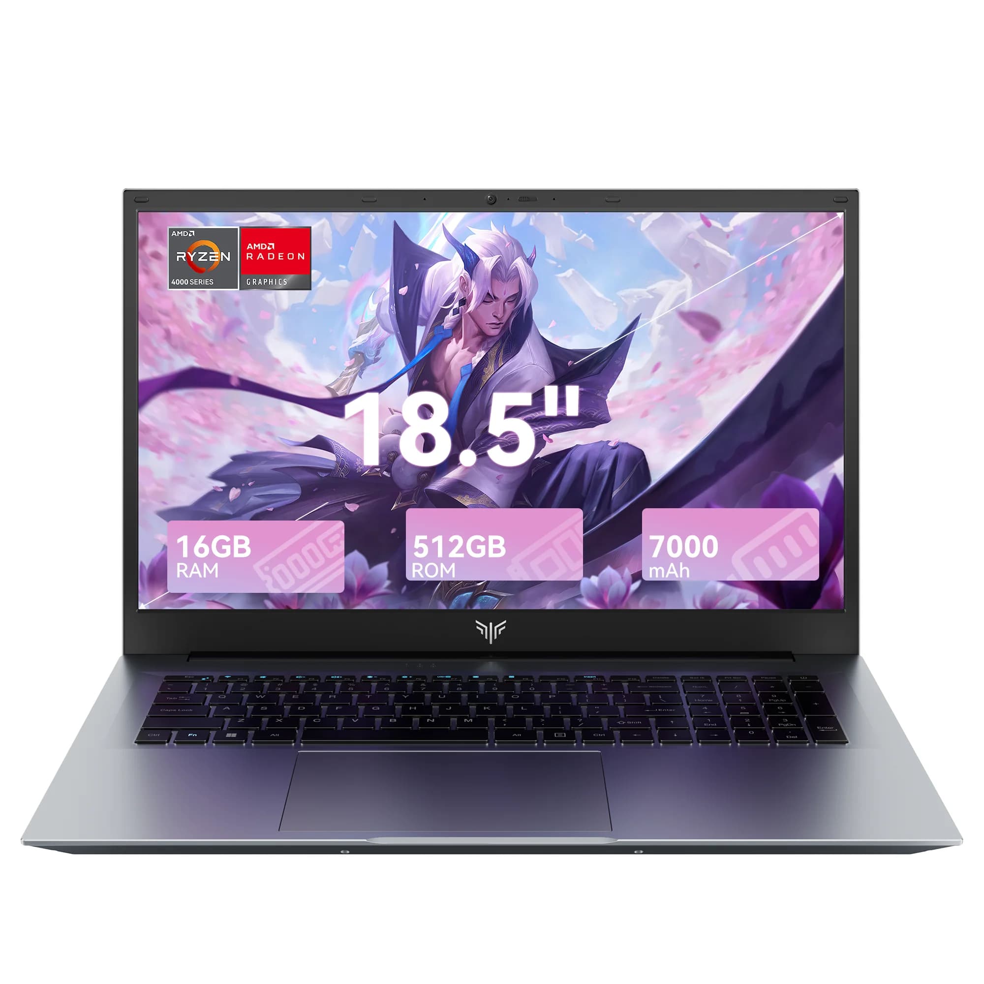 Ordinateur portable 18,5 pouces, 16 Go de RAM, 512 Go de SSD SATA, processeur AMD Ryzen 3 4300U, écran FHD 1080p, pour les professionnels et les